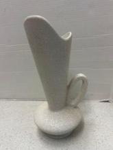 original USA white pebble popcorn vase