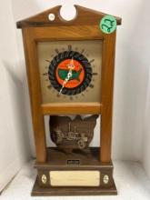 1979 1st Place national tractor pulling championships trophy clock