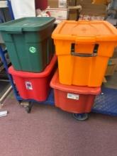 4 large tote tubs