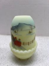 Fenton 1980 Christmas fairy lamp