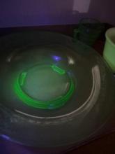 Four pieces uranium glass