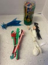 swizzle sticks, etc.