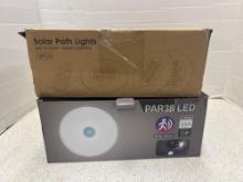 Solar path lights, and LED motion sensor lights
