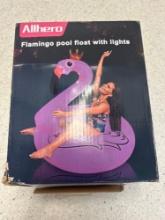 flamingo pool float with lights