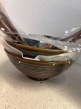 New Salad bowls with serving utensils