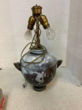 Greek three bronze lamp