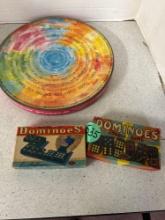 vintage Dominos and jigsaw puzzle