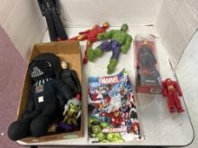 Marvel, DC, Star Wars, action figures, and toys