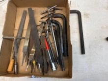 Metal files large hex keys etc