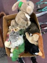mixed lot of stuffed animals