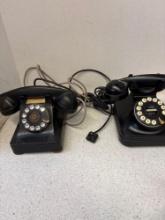 One original one reproduction desk, phone