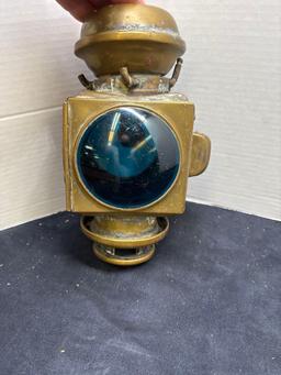 E&J Edmund And Jones brass automotive kerosene lantern