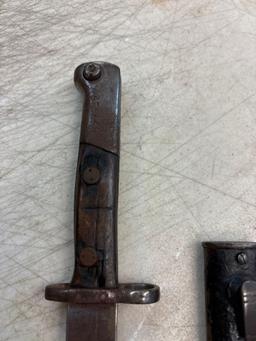 European bayonet 20 1/2 inches long with sheath