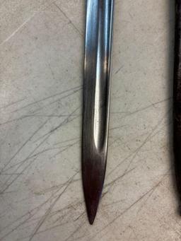 European bayonet 20 1/2 inches long with sheath