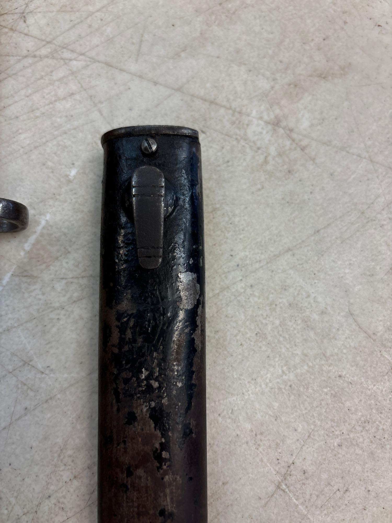 European bayonet 20 1/2 inches long with sheath