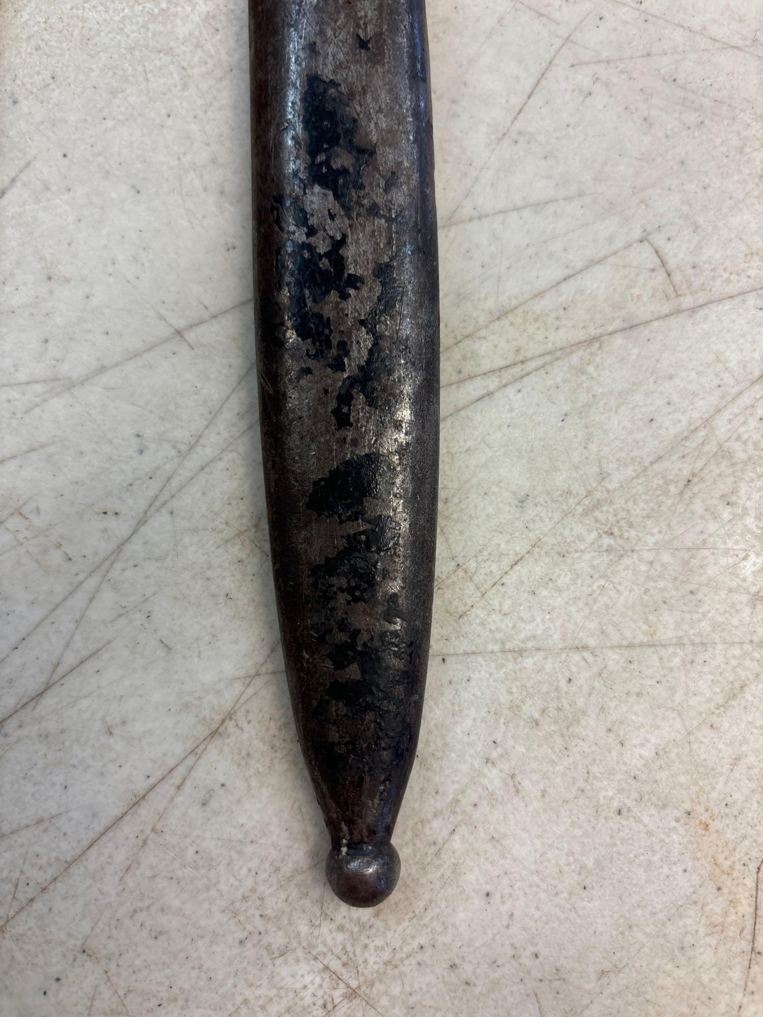 European bayonet 20 1/2 inches long with sheath