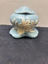 WELLER pottery blue cameo hanging pot