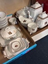 Tea leaf ironstone dinner ware set 61 pieces
