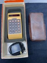 vintage Corvus electronic calculator in case