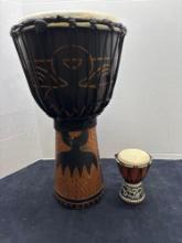 2 Congo drums Large is nicely carved