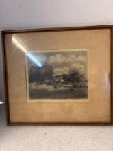 1939 lithograph print framed Albert SCHAEF