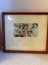 ARTE CHINE framed in Spain, birds and flowers