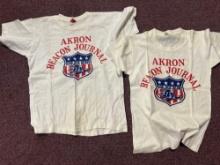 two Akron Beacon journal soap box derby childrens T-shirts