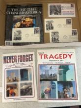 911: two books, magazine, 4 first day covers