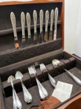 42 pieces of STERLING SILVER 925 HEIRLOOM flatware, Virginian PATTERN