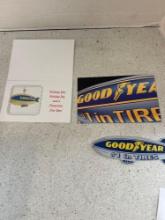 Goodyear blimp, spirit of Akron, fabric Christmas ornaments