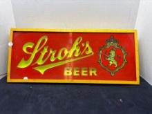 Strohs beer light up bar sign