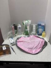 Dental Items, bath pillow, Hair clips, etc