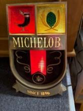 Michelob beer advertising sign, working, rough finish
