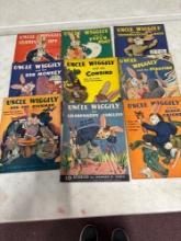 Nine vintage uncle wiggly books