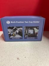 Multi position 2 cup holder for car