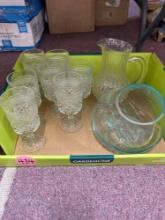 Wexford iced tea glasses, Long champ glass pitcher