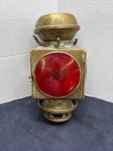 E&J Edmund And Jones brass automotive kerosene lantern