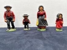 cast-iron Amish family vintage nice paint