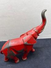 Art Deco geometric metal elephant