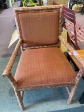 retro carved chair, nice upholstery
