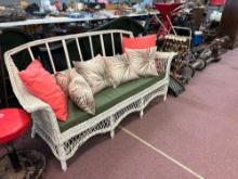 Antique wicker sofa or settee