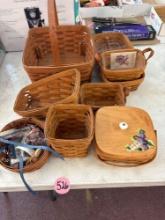 Eight longaberger baskets