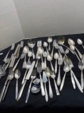 miscellaneous silver plate flatware