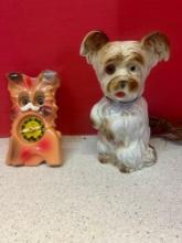 winking figurural dog light, works, MI  KEN dog clock with moving eyes