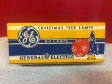 box of General Electric, Christmas star and snowflake light bulbs