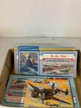 World War II patriotic blotters and military airplane postcards