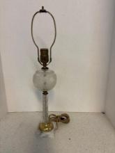 Crystal lamp with marble base