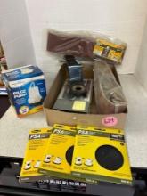 Sanding items, including discs and belts, Trailer hitch, more