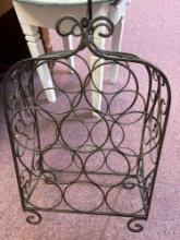 Glass, top table, wine, rack, lamp, flower vase