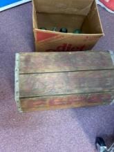 coke cola vintage glass bottles, and Pepsi chest